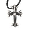 CHROME HEARTS クロムハーツ（原本無） CHクロス レザー ブレード ペンダント ネックレス シルバー系【中古】