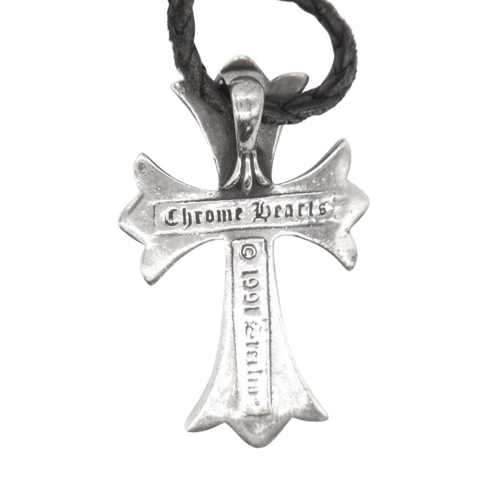 CHROME HEARTS クロムハーツ（原本無） CHクロス レザー ブレード ペンダント ネックレス シルバー系【中古】