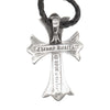 CHROME HEARTS クロムハーツ（原本無） CHクロス レザー ブレード ペンダント ネックレス シルバー系【中古】