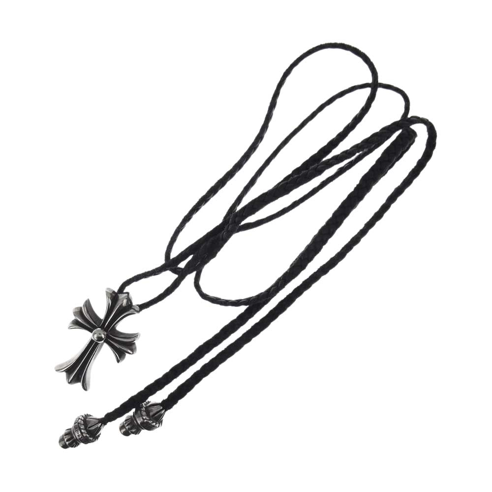 CHROME HEARTS クロムハーツ（原本無） CHクロス レザー ブレード ペンダント ネックレス シルバー系【中古】
