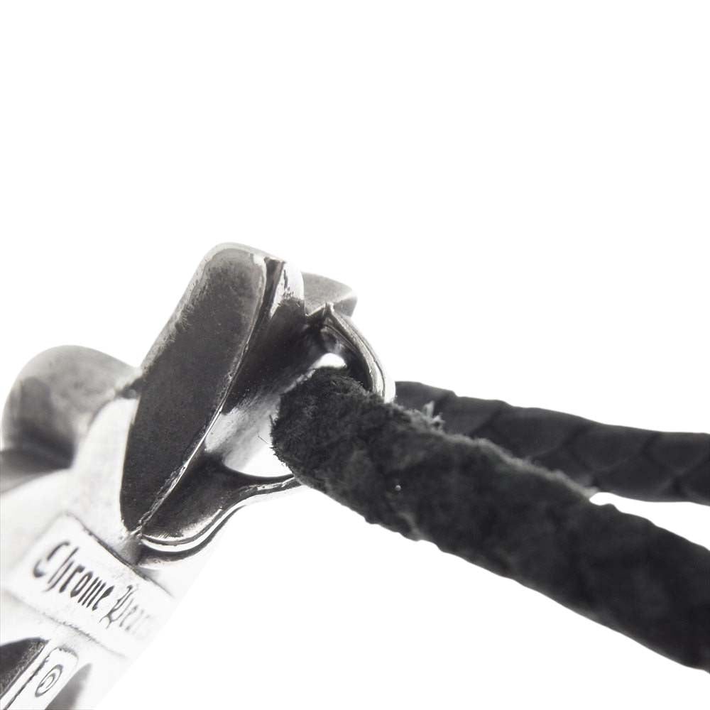 CHROME HEARTS クロムハーツ（原本無） CHクロス レザー ブレード ペンダント ネックレス シルバー系【中古】