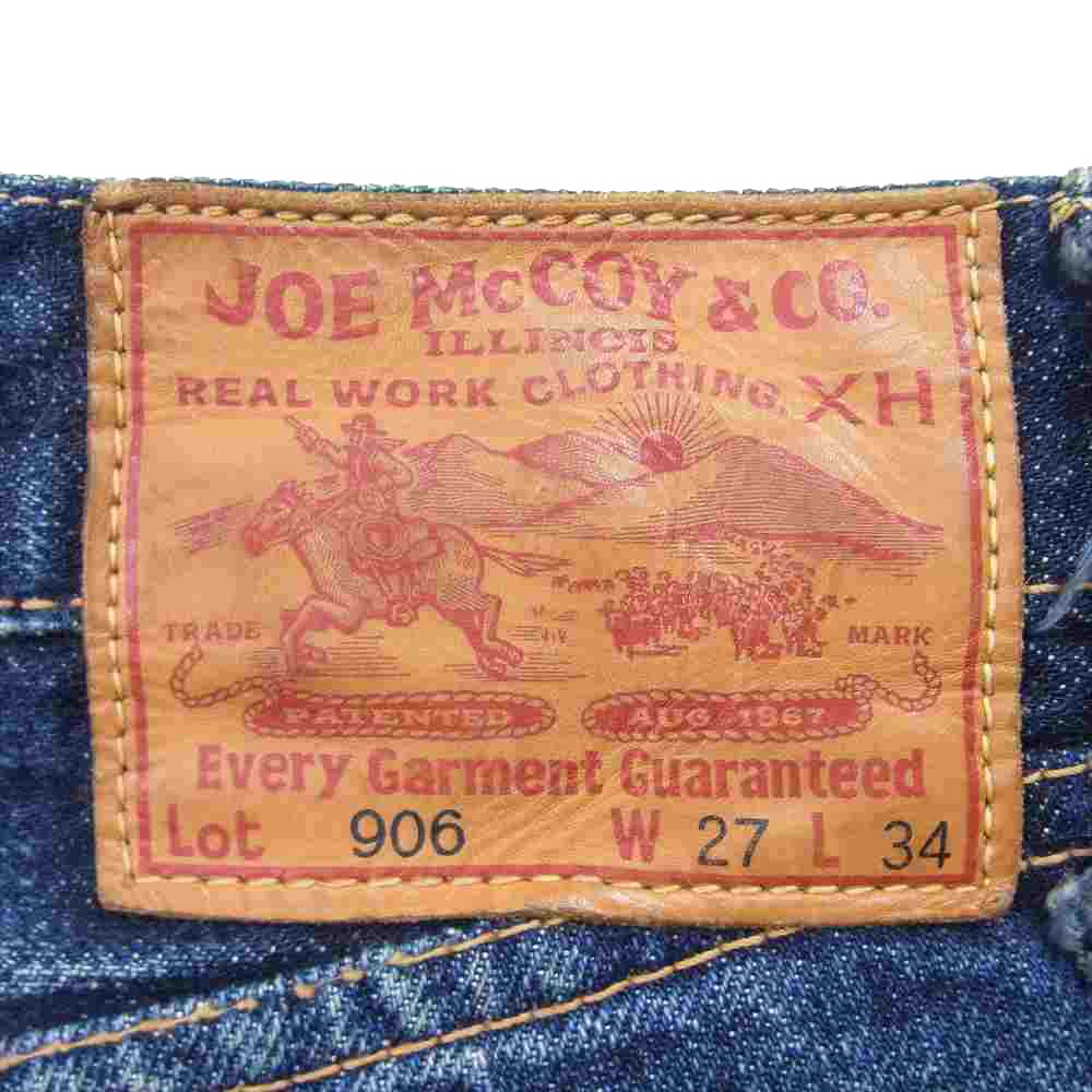 The REAL McCOY'S ザリアルマッコイズ JOE McCOY ジョーマッコイ 906 DENIM PANTS TIGHT STRAIGHT デニム ストレート パンツ インディゴブルー系 W27【中古】