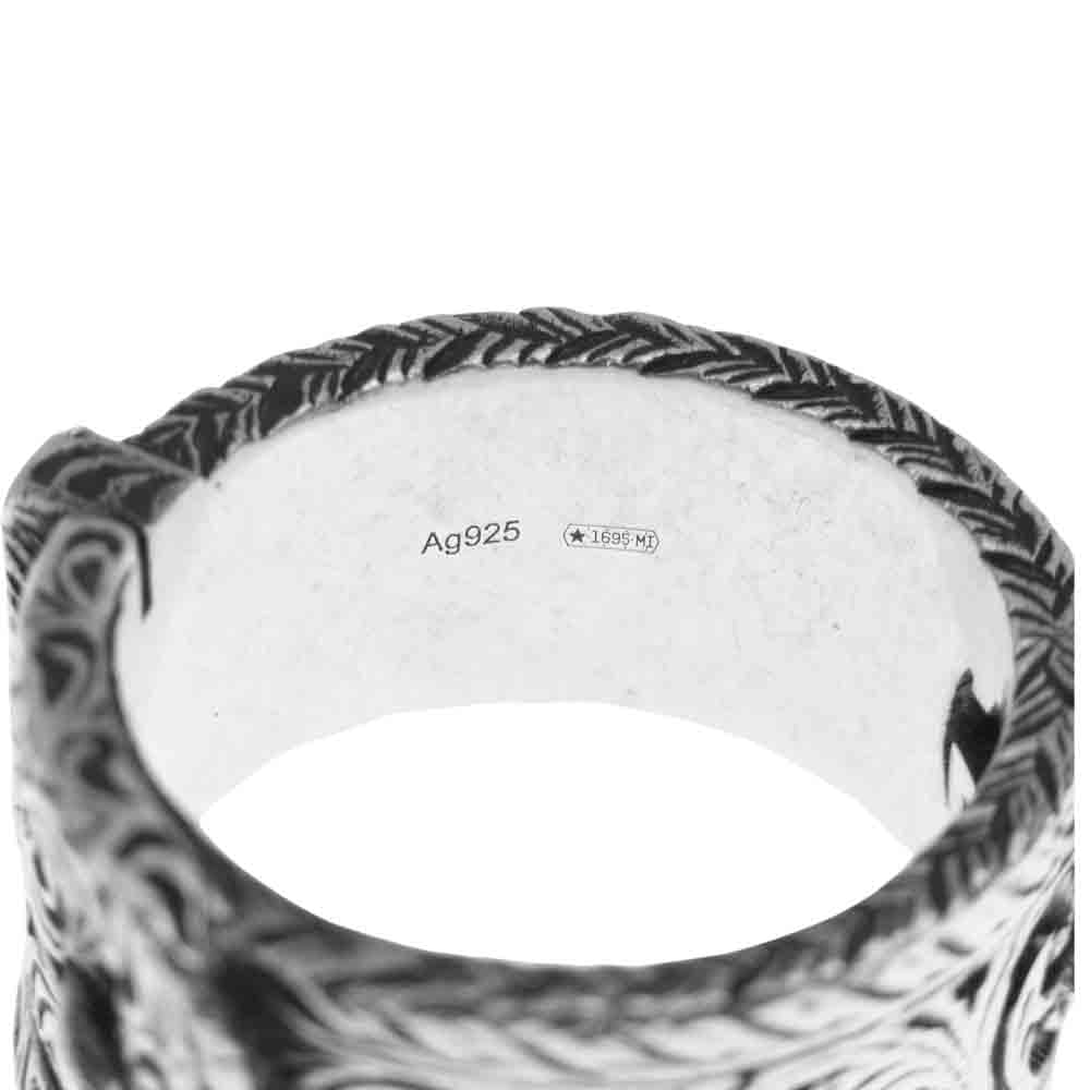 GUCCI グッチ ガーデンシリーズ アラベスクパターン ダブルG バックル リング シルバー系 14【中古】