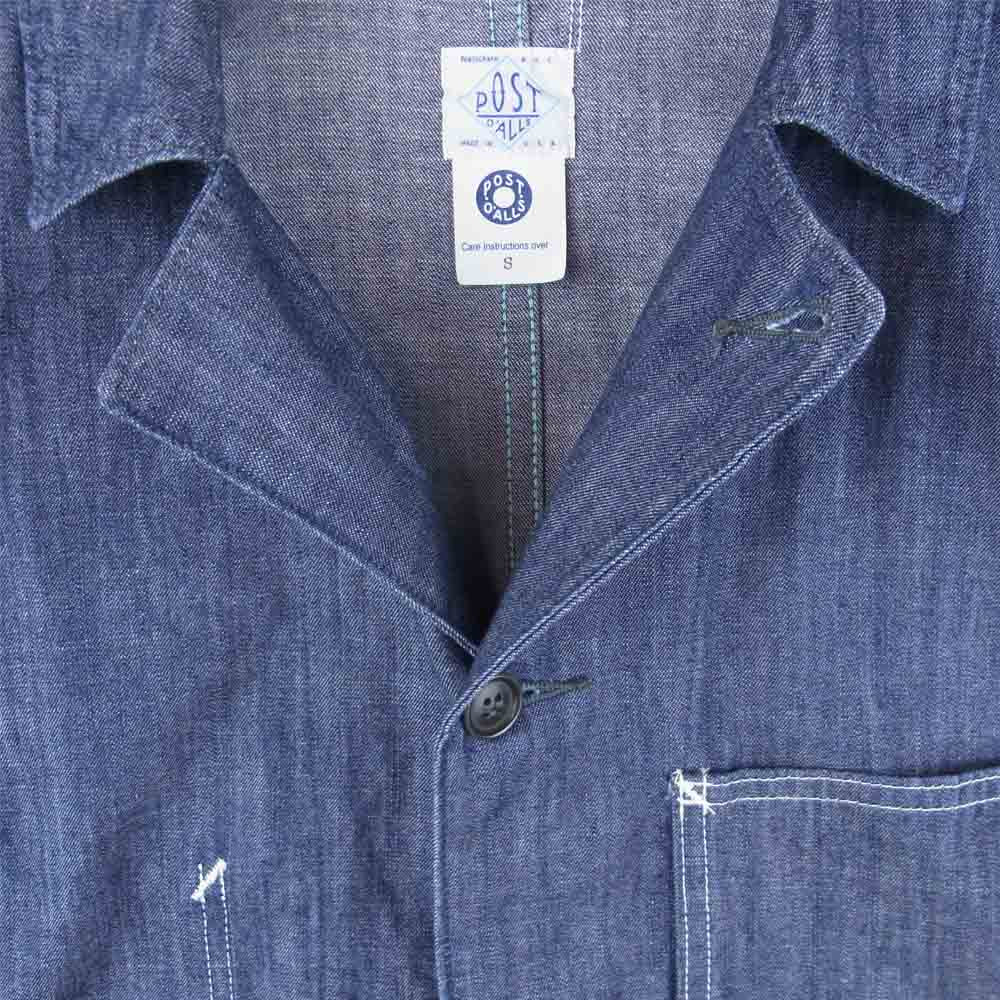 POST OVERALLS ポストオーバーオールズ MATTALINI マッタリーニ ジャケット コットン インディゴブルー系 S【中古】