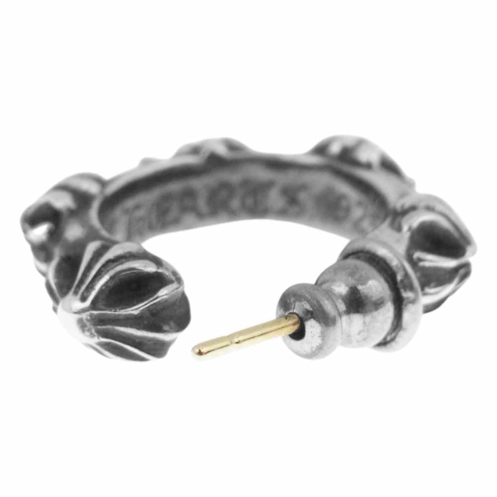 CHROME HEARTS クロムハーツ（原本無） CRS HOOP CROSS クロスバンド フープ ピアス シルバー系【中古】