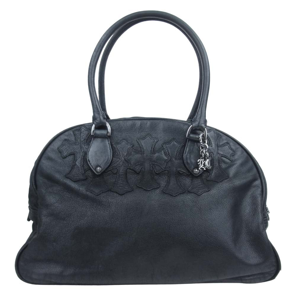 CHROME HEARTS クロムハーツ（原本無） GYM MD ミディアム ジム バッグ クロスパッチ レザー ボストン ブラック系【中古】