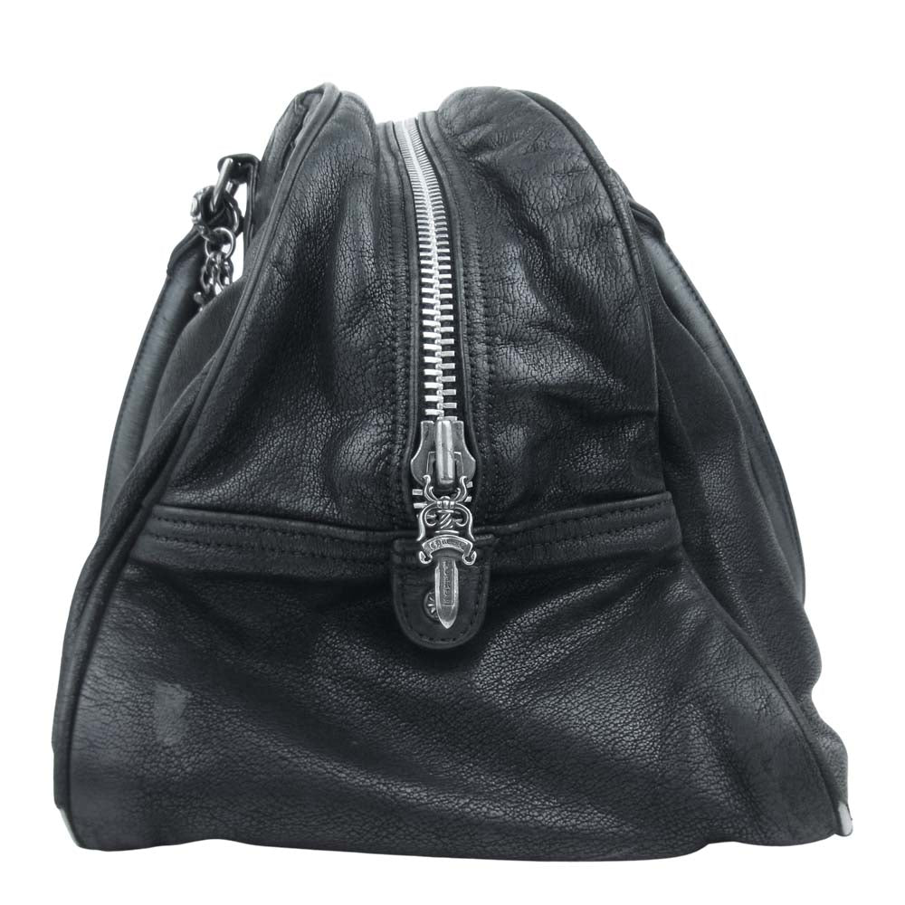 CHROME HEARTS クロムハーツ（原本無） GYM MD ミディアム ジム バッグ クロスパッチ レザー ボストン ブラック系【中古】