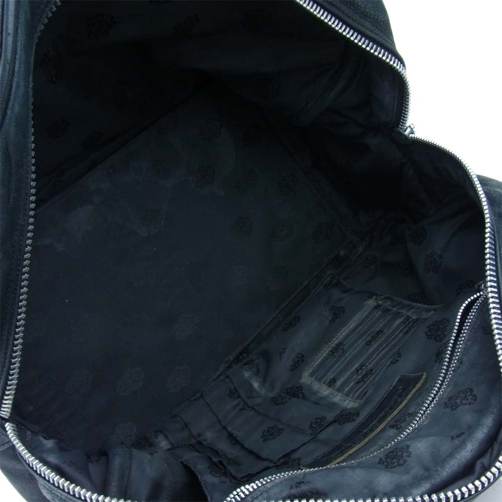 CHROME HEARTS クロムハーツ（原本無） GYM MD ミディアム ジム バッグ クロスパッチ レザー ボストン ブラック系【中古】