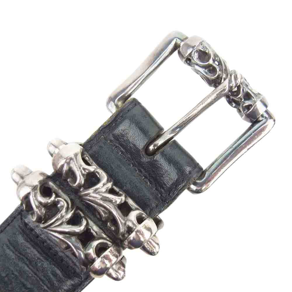 CHROME HEARTS クロムハーツ（原本無） BLT CLT ROLLER 3PC ケルティック ローラー ベルト ブラック系【中古】