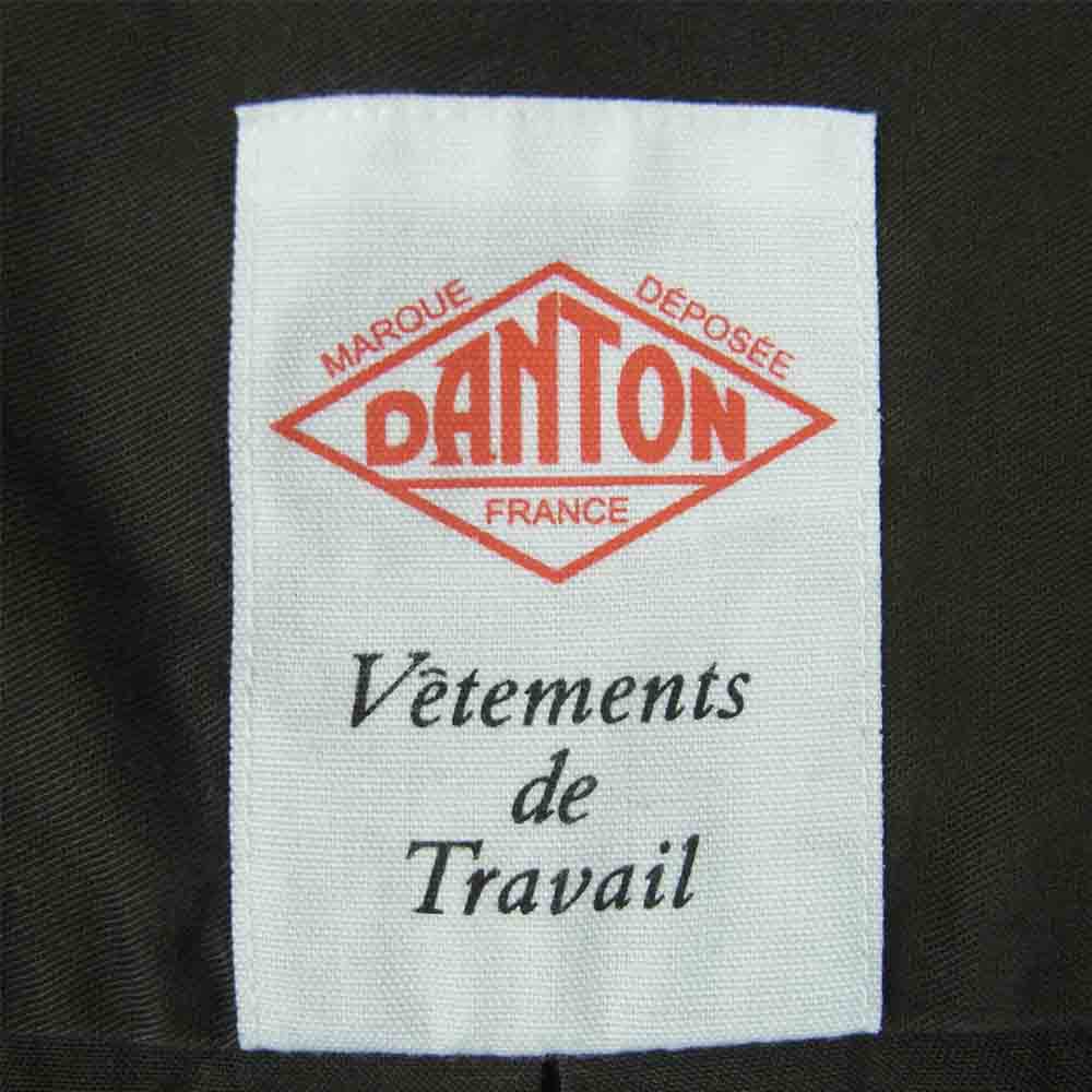 Danton ダントン 18A-WS-001 スタンドカラー バンドカラー ワーク 長袖 シャツ グレイッシュダークブラウン系 38【中古】