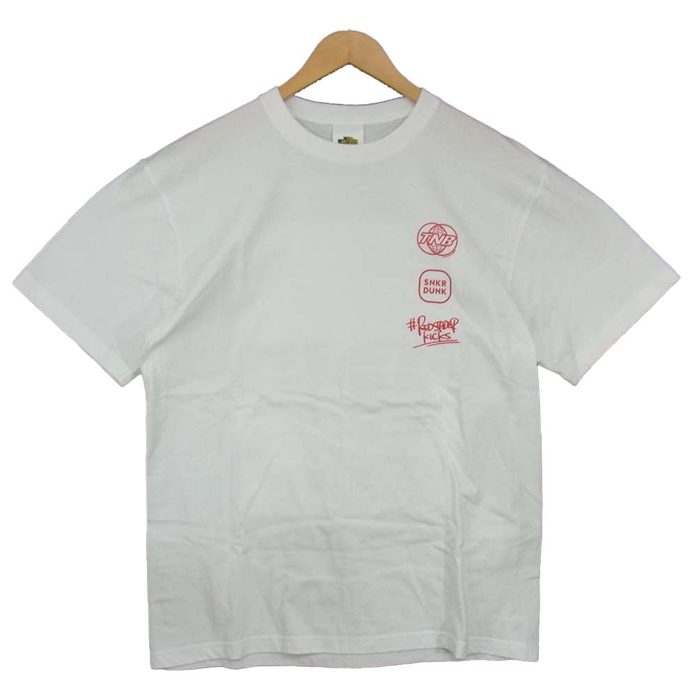 ザ ネットワーク ビジネス × SNKR DUNK RED SPIDER AJ1 PHOTO TEE スニダンク ジョーダン プリント ホワイト系 L【中古】