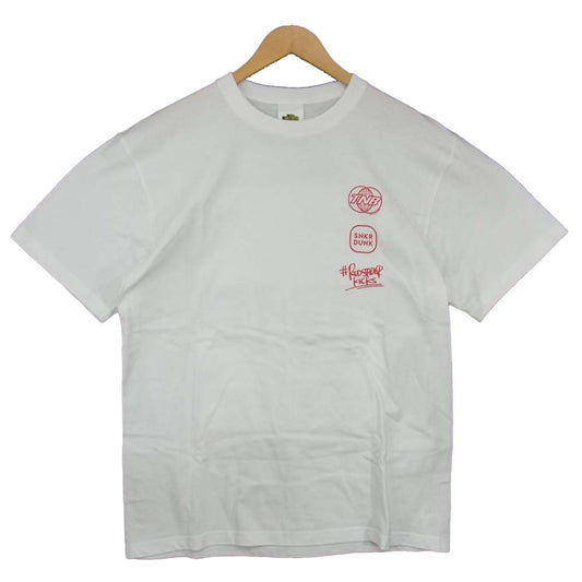 ザ ネットワーク ビジネス × SNKR DUNK RED SPIDER AJ1 PHOTO TEE スニダンク ジョーダン プリント ホワイト系 L【中古】