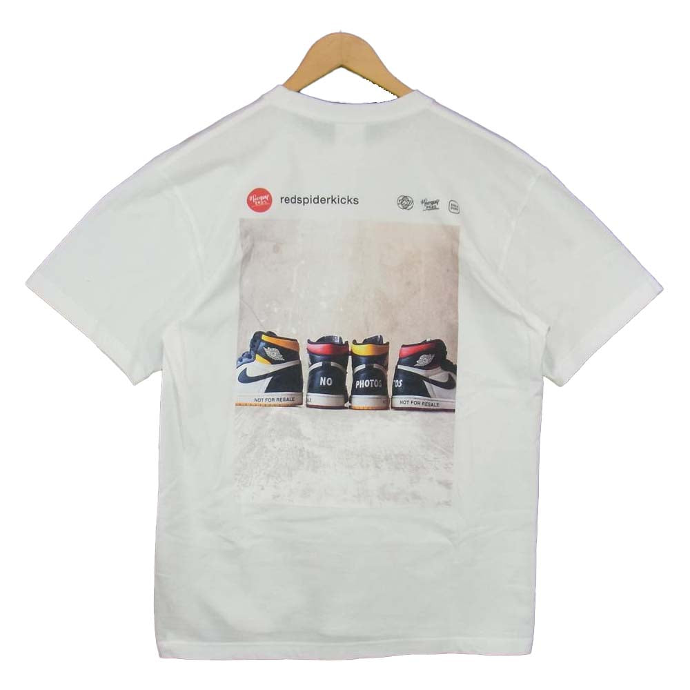 ザ ネットワーク ビジネス × SNKR DUNK RED SPIDER AJ1 PHOTO TEE スニダンク ジョーダン プリント ホワイト系 L【中古】