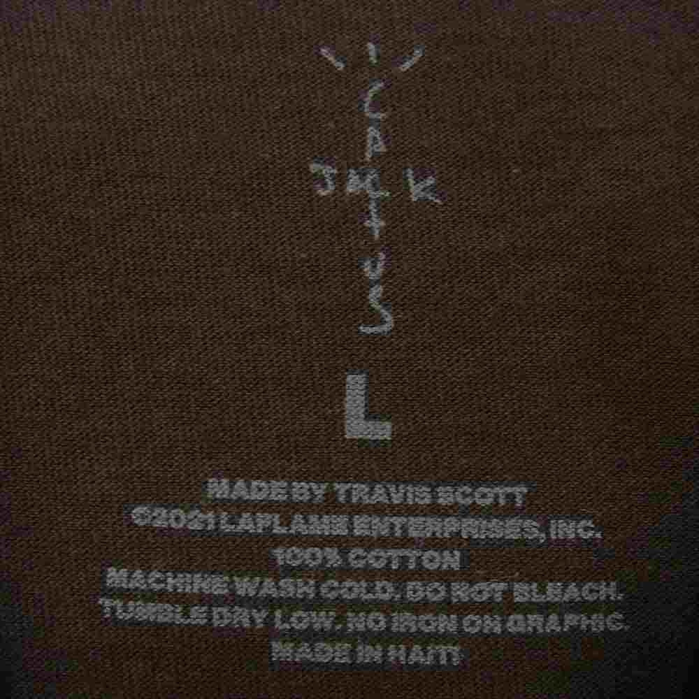 FRAGMENT DESIGN フラグメントデザイン × CACTUS JACK CJFR-SS04 TRAVISSCOTT ICONS TEE カクタスジャック トラヴィススコット 半袖 プリント Tシャツ ブラウン系 L【新古品】【未使用】【中古】