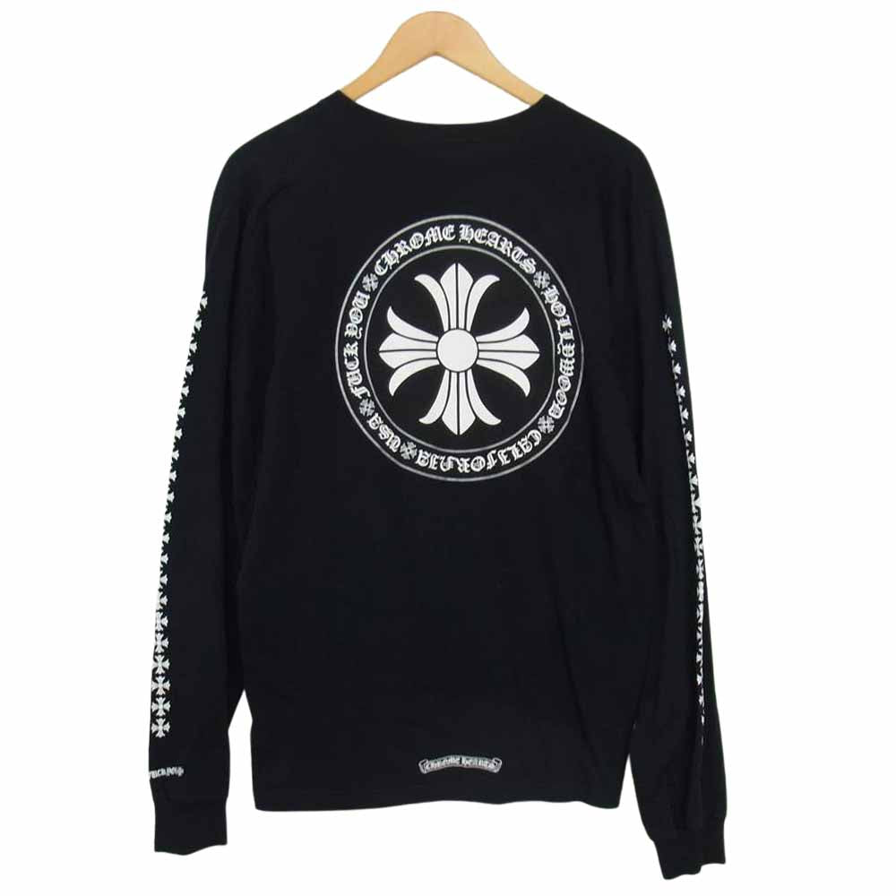 CHROME HEARTS クロムハーツ（原本無） CHプラス アームプリント 長袖 ポケット Tシャツ ブラック ブラック系 L【中古】