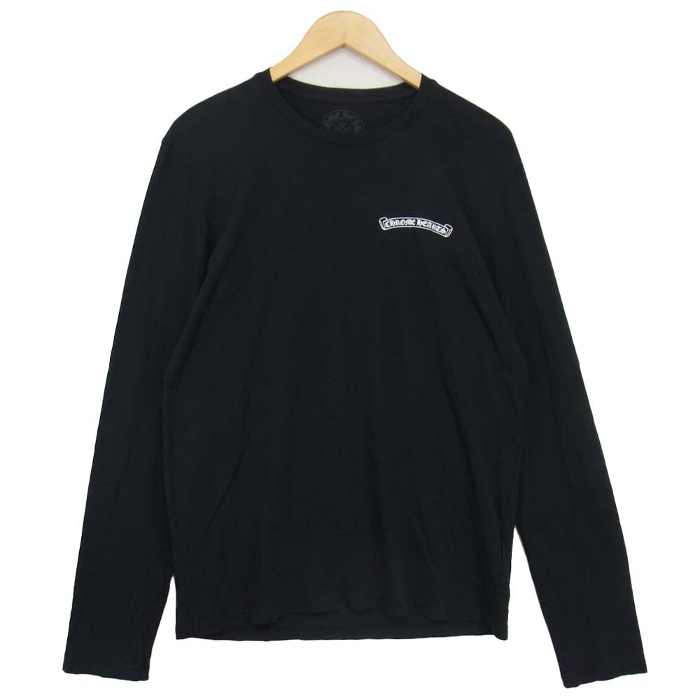 CHROME HEARTS クロムハーツ（原本無） スクロールラベル CHプラス プリント 長袖 Tシャツ ブラック系 M【中古】