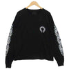 CHROME HEARTS クロムハーツ（原本無） ホースシュー フローラルクロス プリント 長袖 Tシャツ ブラック系 L【中古】