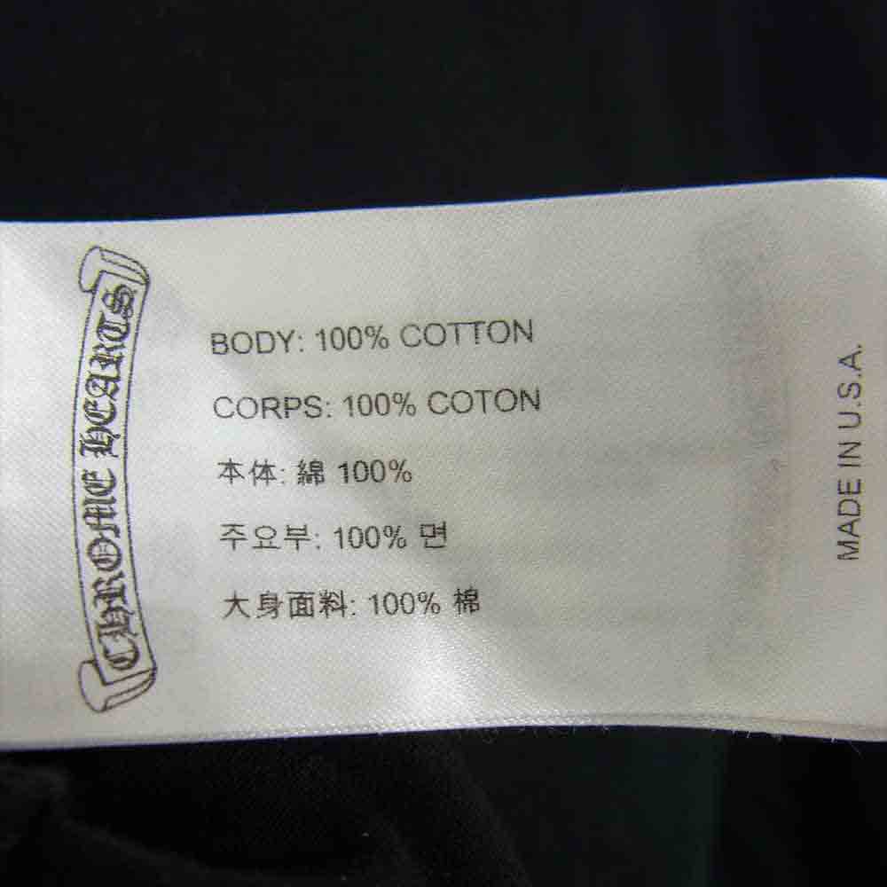 CHROME HEARTS クロムハーツ（原本無） ホースシュー フローラルクロス プリント 長袖 Tシャツ ブラック系 L【中古】