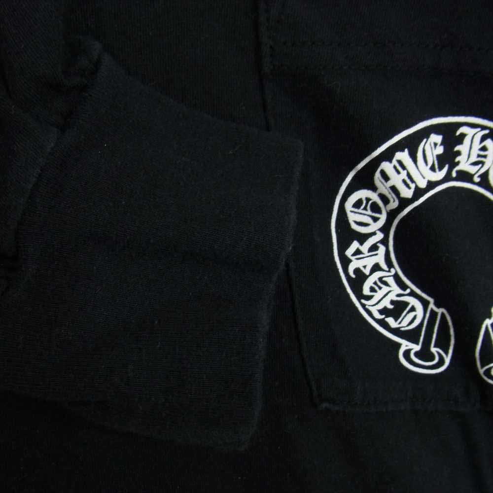 CHROME HEARTS クロムハーツ（原本無） ホースシュー フローラルクロス プリント 長袖 Tシャツ ブラック系 L【中古】