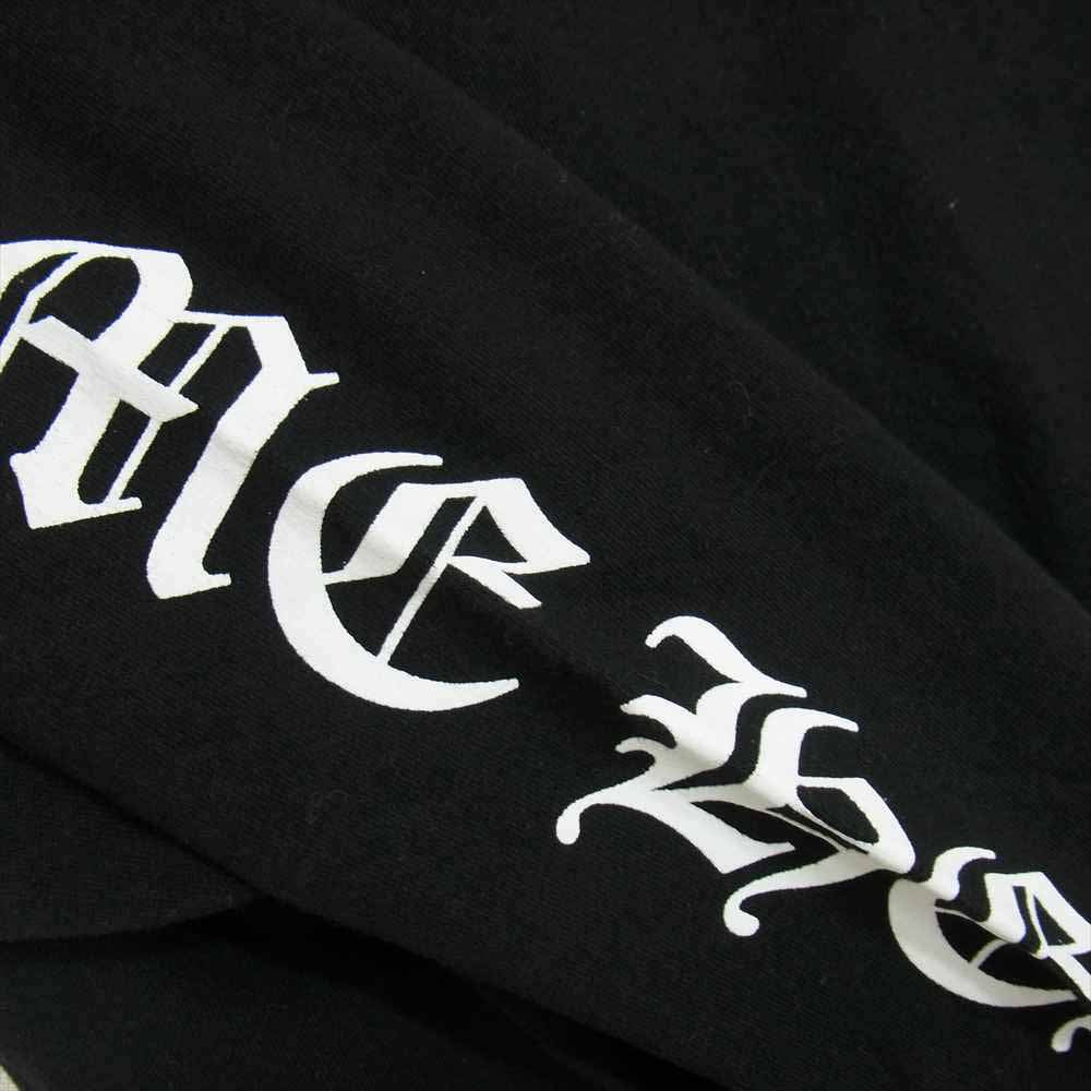 CHROME HEARTS クロムハーツ（原本無） スクロールラベル ロゴ プリント 長袖 ポケット Tシャツ ブラック系 L【中古】
