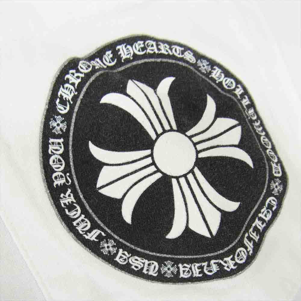 CHROME HEARTS クロムハーツ（原本無） CHプラス プリント 半袖 ポケット Tシャツ ホワイト ホワイト系 L【中古】