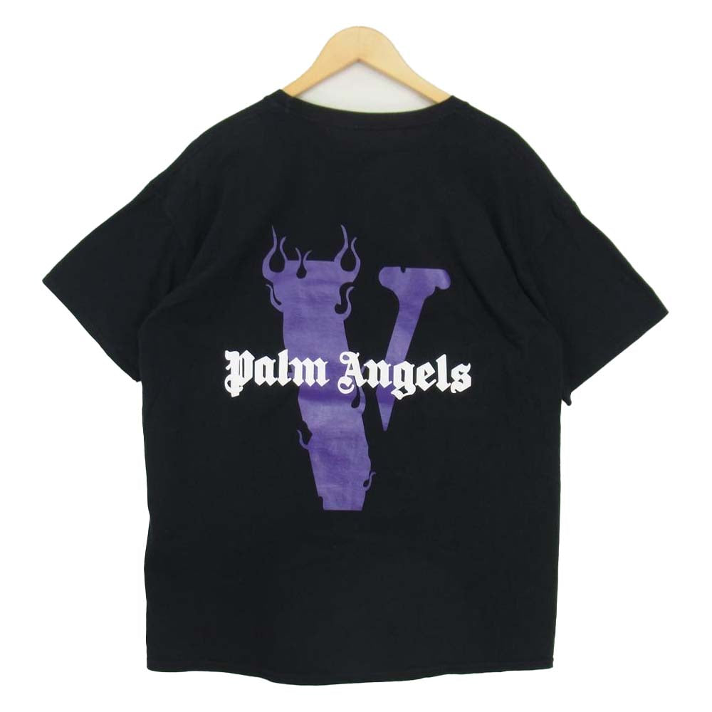 ヴィ―ロン × Palm Angels パームエンジェルス 19SS LOGO TEE ロゴプリント 半袖 Tシャツ ブラック系【中古】