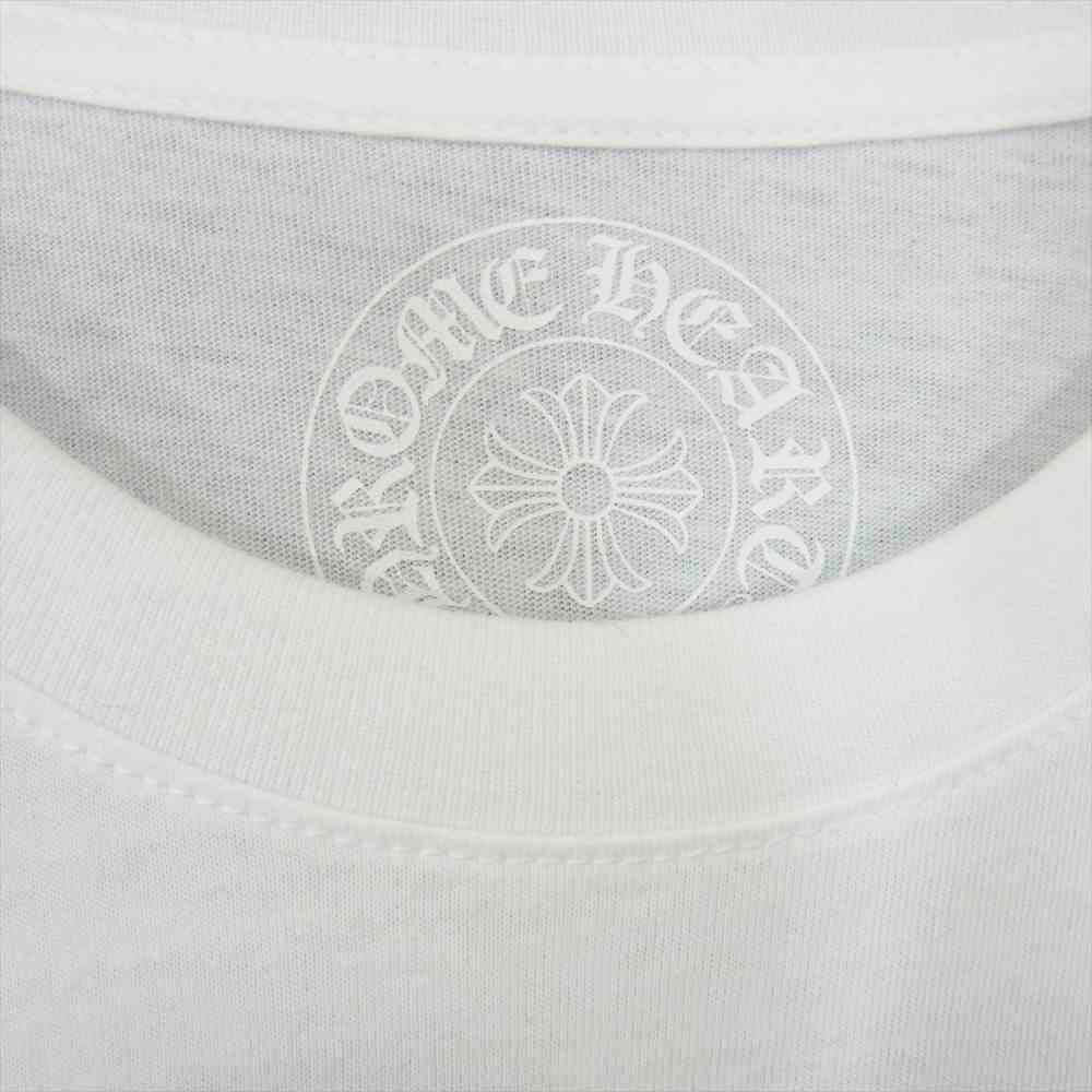 CHROME HEARTS クロムハーツ（原本無） 3 CEMETERY CROSS セメタリークロス ホースシュー プリント 半袖 ポケット Tシャツ ホワイト系 XL【中古】