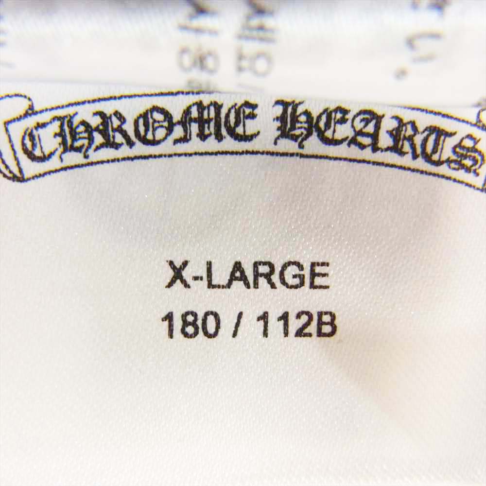 CHROME HEARTS クロムハーツ（原本無） 3 CEMETERY CROSS セメタリークロス ホースシュー プリント 半袖 ポケット Tシャツ ホワイト系 XL【中古】