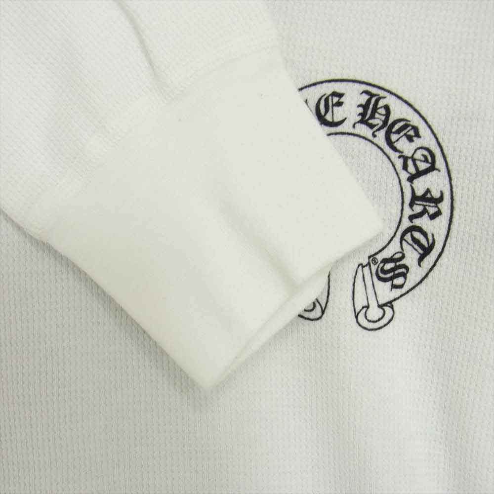 CHROME HEARTS クロムハーツ（原本無） CHクロス スクロールラベル サーマル ロングスリーブ 長袖 Tシャツ ホワイト系【中古】