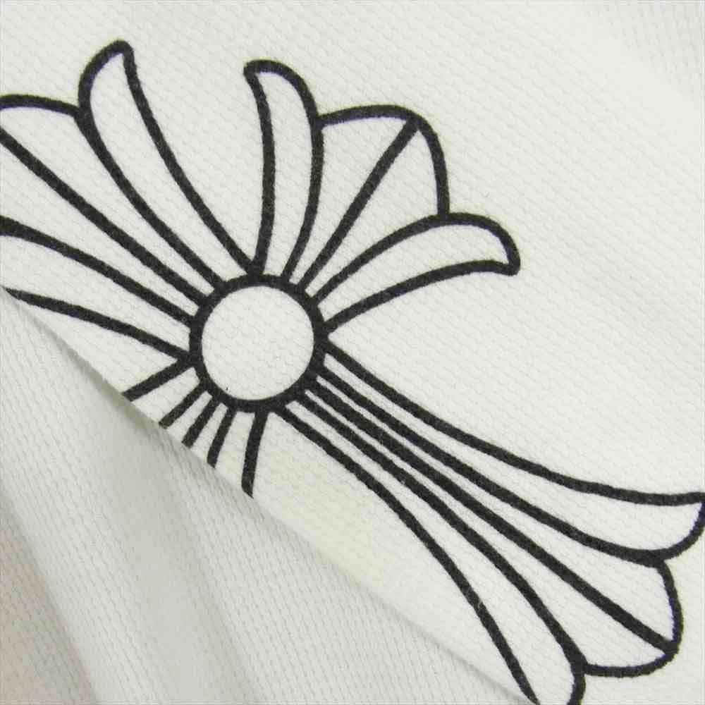 CHROME HEARTS クロムハーツ（原本無） CHクロス スクロールラベル サーマル ロングスリーブ 長袖 Tシャツ ホワイト系【中古】