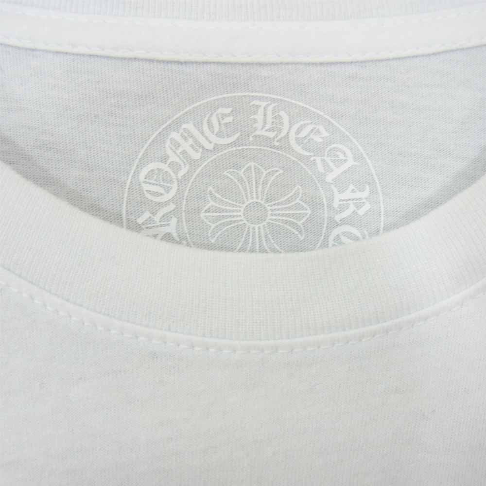 CHROME HEARTS クロムハーツ（原本無） Side Logo Tee サイドロゴ ホースシュー バックプリント 半袖 Tシャツ ホワイト系 L【中古】