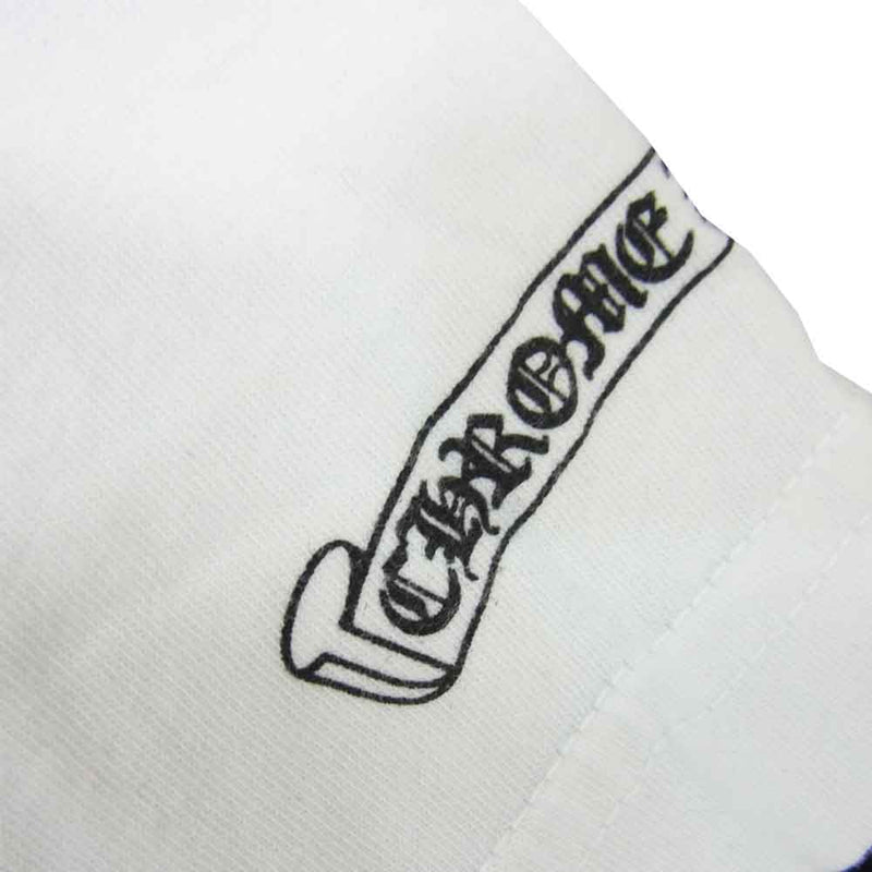 CHROME HEARTS クロムハーツ（原本無） Side Logo Tee サイドロゴ ホースシュー バックプリント 半袖 Tシャツ ホワイト系 L【中古】