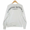 CHROME HEARTS クロムハーツ（原本無） USA スクロールラベル バック プリント 長袖 ポケット  Tシャツ ホワイト系 L【中古】