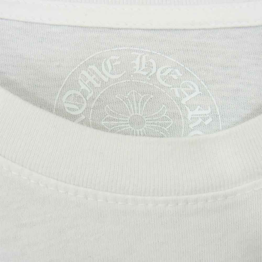 CHROME HEARTS クロムハーツ（原本無） USA スクロールラベル バック プリント 長袖 ポケット  Tシャツ ホワイト系 L【中古】
