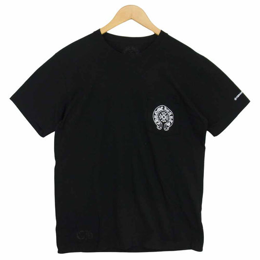CHROME HEARTS クロムハーツ（原本無） ホースシュー プリント 半袖 ポケット Tシャツ ブラック系 L【中古】