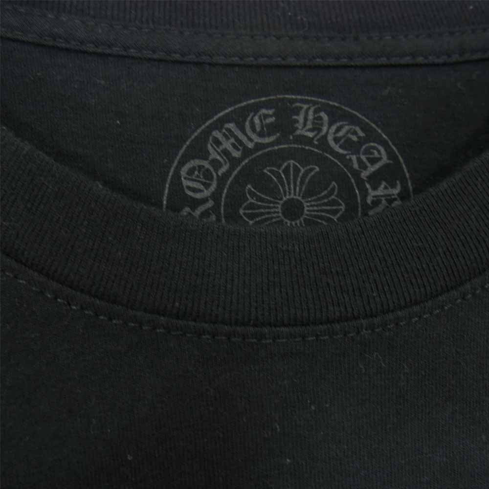 CHROME HEARTS クロムハーツ（原本無） ホースシュー プリント 半袖 ポケット Tシャツ ブラック系 L【中古】