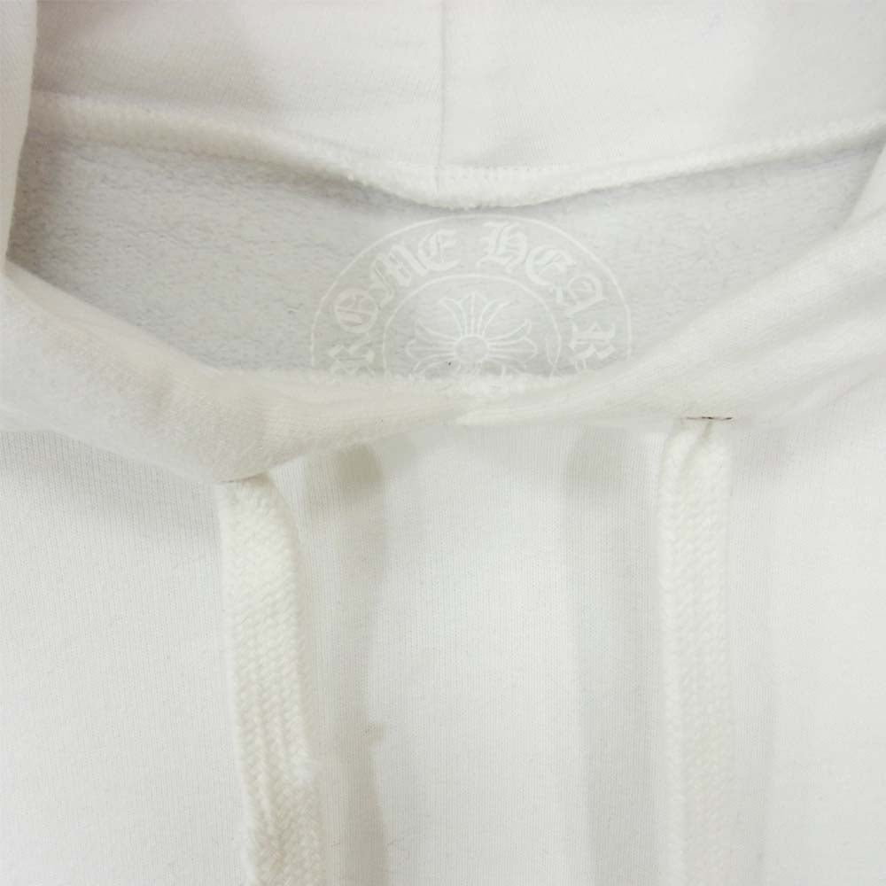 CHROME HEARTS クロムハーツ（原本無） クロス プリント プルオーバー フーディ パーカー ホワイト系 XL【中古】