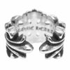 CHROME HEARTS クロムハーツ（原本無） DBL FLRL CRS RING ダブル フローラル クロス リング シルバー系【中古】