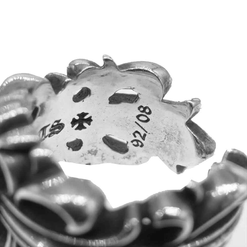 CHROME HEARTS クロムハーツ（原本無） DBL FLRL CRS RING ダブル フローラル クロス リング シルバー系【中古】