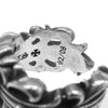 CHROME HEARTS クロムハーツ（原本無） DBL FLRL CRS RING ダブル フローラル クロス リング シルバー系【中古】