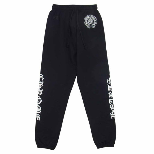 CHROME HEARTS クロムハーツ（原本無） Horseshoe Sweat Pants ホースシュー プリント スウェット パンツ ブラック系 M【中古】