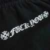 CHROME HEARTS クロムハーツ（原本無） Horseshoe Sweat Pants ホースシュー プリント スウェット パンツ ブラック系 M【中古】