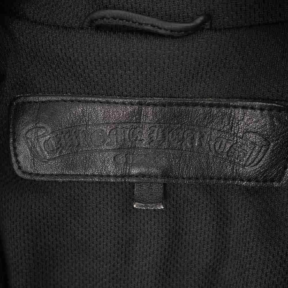 CHROME HEARTS クロムハーツ（原本無） TRACK JACKET トラックジャケット レザー切替 カシミヤ混 ダガー ジップ ジャージ ブラック系 M【中古】