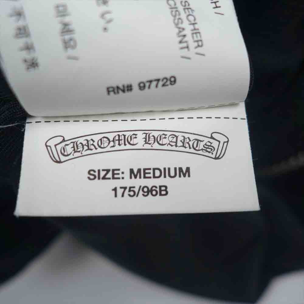 CHROME HEARTS クロムハーツ（原本無） TRACK JACKET トラックジャケット レザー切替 カシミヤ混 ダガー ジップ ジャージ ブラック系 M【中古】