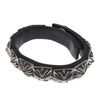 CHROME HEARTS クロムハーツ（原本無） ゼロ ピラミッド スタッズ レザー ブレスレット シルバー系 ブラック系【中古】