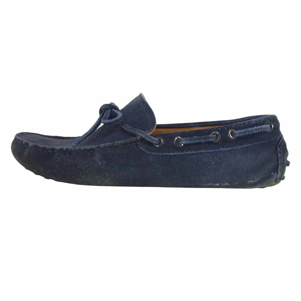 Emporio Armani エンポリオ・アルマーニ スウェード ドライビング シューズ モカシン ネイビー系【中古】