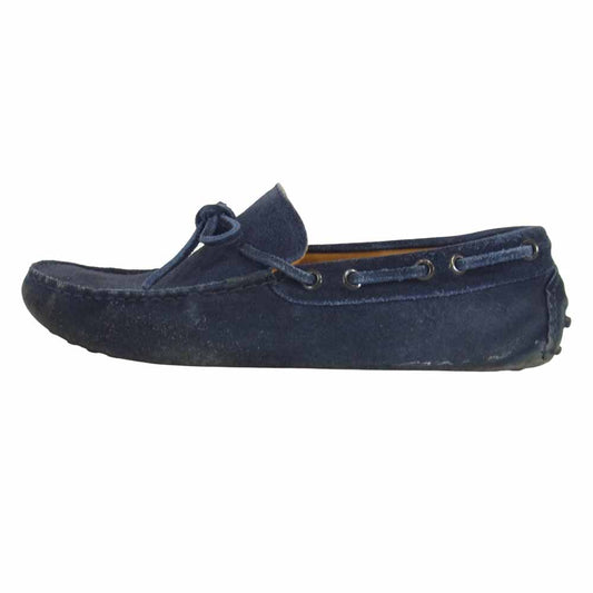 Emporio Armani エンポリオ・アルマーニ スウェード ドライビング シューズ モカシン ネイビー系【中古】