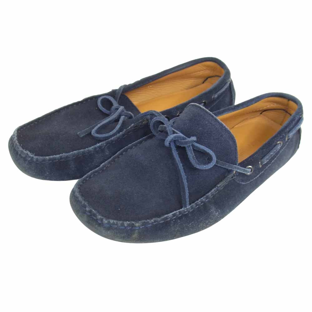 Emporio Armani エンポリオ・アルマーニ スウェード ドライビング シューズ モカシン ネイビー系【中古】