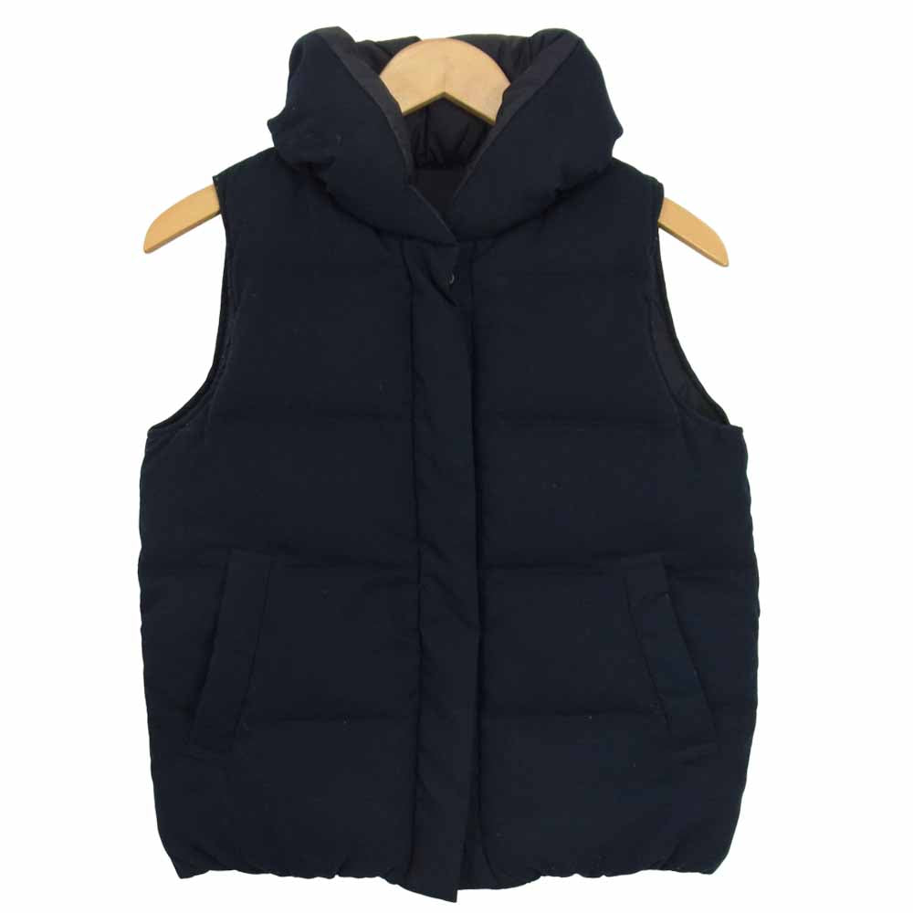 BMING by BEAMS 河田フェザー リバーシブル ダウンベスト ネイビー系 S【中古】