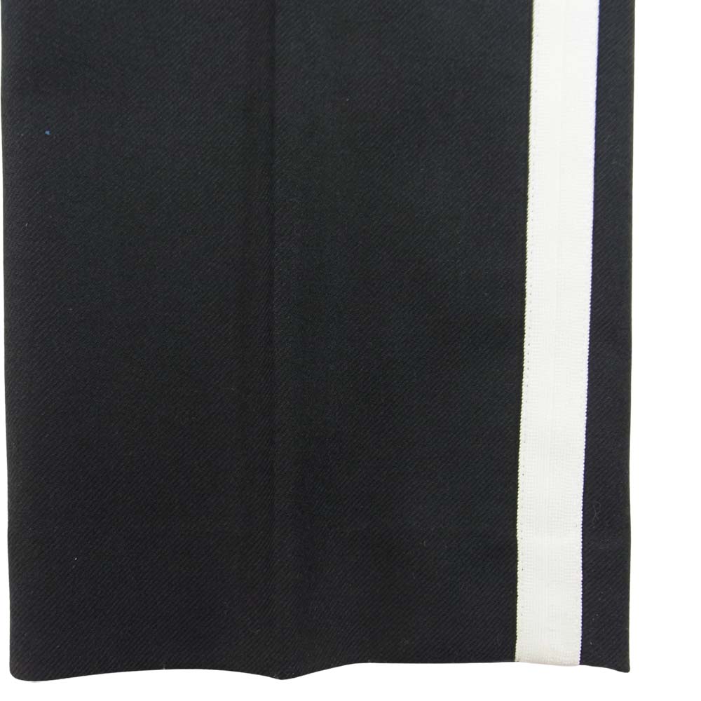 MONCLER モンクレール PANTALONE SPORTIVO ウール サイドライン パンツ ブラック系 48【中古】